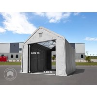 TOOLPORT 4x8m Zelthalle, PRIMEtex-Plane, grau, mit Statik (Erduntergrund) – (49830) TOOLPORT 4x8m Zelthalle, PRIMEtex-Plane, grau, mit Statik (Erduntergrund) – (49830)