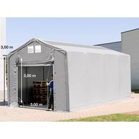 TOOLPORT 4x8m Zelthalle, PVC-Plane, grau, ohne Statik – (79873) TOOLPORT 4x8m Zelthalle, PVC-Plane, grau, ohne Statik – (79873)