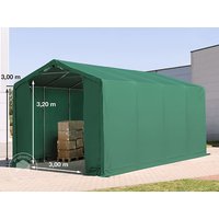 TOOLPORT 4x8m Zelthalle, PVC-Plane, dunkelgrün, mit Statik (Betonuntergrund) – (94076) TOOLPORT 4x8m Zelthalle, PVC-Plane, dunkelgrün, mit Statik (Betonuntergrund) – (94076)