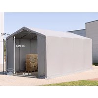 TOOLPORT 4x8m Zelthalle, PVC-Plane, grau, mit Statik (Betonuntergrund) – (94083) TOOLPORT 4x8m Zelthalle, PVC-Plane, grau, mit Statik (Betonuntergrund) – (94083)