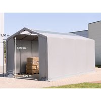 TOOLPORT 4x8m Zelthalle, PVC-Plane, grau, mit Statik (Betonuntergrund) – (94085) TOOLPORT 4x8m Zelthalle, PVC-Plane, grau, mit Statik (Betonuntergrund) – (94085)