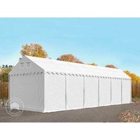 TOOLPORT 4×12 m Lagerzelt, PVC-Plane, weiß, mit Bodenrahmen, ohne Statik – (37632) TOOLPORT 4×12 m Lagerzelt, PVC-Plane, weiß, mit Bodenrahmen, ohne Statik – (37632)