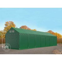 TOOLPORT 4×14 m Lagerzelt, PVC-Plane, dunkelgrün, mit Bodenrahmen, mit Statik (Erduntergrund) – (537634) TOOLPORT 4×14 m Lagerzelt, PVC-Plane, dunkelgrün, mit Bodenrahmen, mit Statik (Erduntergrund) – (537634)