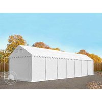 TOOLPORT 4×14 m Lagerzelt, PVC-Plane, weiß, mit Bodenrahmen, mit Statik (Betonuntergrund) – (627632) TOOLPORT 4×14 m Lagerzelt, PVC-Plane, weiß, mit Bodenrahmen, mit Statik (Betonuntergrund) – (627632)