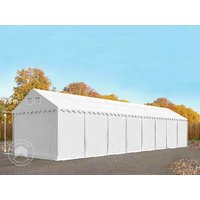 TOOLPORT 4×16 m Lagerzelt, PVC-Plane, weiß, mit Bodenrahmen, ohne Statik – (37635) TOOLPORT 4×16 m Lagerzelt, PVC-Plane, weiß, mit Bodenrahmen, ohne Statik – (37635)