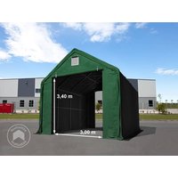 TOOLPORT 5x8m Zelthalle, PRIMEtex-Plane, dunkelgrün, mit Statik (Erduntergrund) – (48667) TOOLPORT 5x8m Zelthalle, PRIMEtex-Plane, dunkelgrün, mit Statik (Erduntergrund) – (48667)