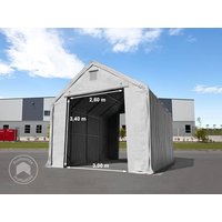 TOOLPORT 5x8m Zelthalle, PRIMEtex-Plane, grau, mit Statik (Erduntergrund) – (48668) TOOLPORT 5x8m Zelthalle, PRIMEtex-Plane, grau, mit Statik (Erduntergrund) – (48668)