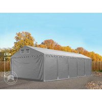 TOOLPORT 5×10 m Lagerzelt, PVC-Plane, grau, mit Bodenrahmen, mit Statik (Betonuntergrund) – (49871) TOOLPORT 5×10 m Lagerzelt, PVC-Plane, grau, mit Bodenrahmen, mit Statik (Betonuntergrund) – (49871)