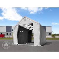 TOOLPORT 5x10m Zelthalle, PRIMEtex-Plane, grau, mit Statik (Erduntergrund) – (49832) TOOLPORT 5x10m Zelthalle, PRIMEtex-Plane, grau, mit Statik (Erduntergrund) – (49832)