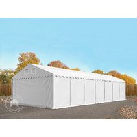 TOOLPORT 5×14 m Lagerzelt, PVC-Plane, weiß, mit Bodenrahmen, ohne Statik – (37692) TOOLPORT 5×14 m Lagerzelt, PVC-Plane, weiß, mit Bodenrahmen, ohne Statik – (37692)