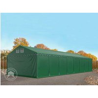 TOOLPORT 5×16 m Lagerzelt, PVC-Plane, dunkelgrün, mit Bodenrahmen, ohne Statik – (518520) TOOLPORT 5×16 m Lagerzelt, PVC-Plane, dunkelgrün, mit Bodenrahmen, ohne Statik – (518520)