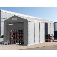 TOOLPORT 6×12 m Lagerzelt, PVC-Plane, grau, mit Bodenrahmen, mit Statik (Erduntergrund) – (93806) TOOLPORT 6×12 m Lagerzelt, PVC-Plane, grau, mit Bodenrahmen, mit Statik (Erduntergrund) – (93806)