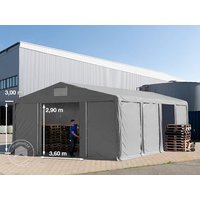 TOOLPORT 8×8 m Lagerzelt, PVC-Plane, grau, mit Bodenrahmen, ohne Statik – (79831) TOOLPORT 8×8 m Lagerzelt, PVC-Plane, grau, mit Bodenrahmen, ohne Statik – (79831)