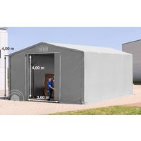 TOOLPORT 8x8m Zelthalle, PRIMEtex-Plane, grau, ohne Statik – (80018) TOOLPORT 8x8m Zelthalle, PRIMEtex-Plane, grau, ohne Statik – (80018)