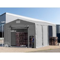 TOOLPORT 8×8 m Lagerzelt, PVC-Plane, grau, mit Bodenrahmen, ohne Statik – (79852) TOOLPORT 8×8 m Lagerzelt, PVC-Plane, grau, mit Bodenrahmen, ohne Statik – (79852)