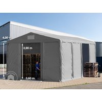 TOOLPORT 8×8 m Lagerzelt, PVC-Plane, grau, mit Bodenrahmen, ohne Statik – (79853) TOOLPORT 8×8 m Lagerzelt, PVC-Plane, grau, mit Bodenrahmen, ohne Statik – (79853)