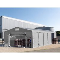 TOOLPORT 8×12 m Lagerzelt, PVC-Plane, grau, mit Bodenrahmen, ohne Statik – (79842) TOOLPORT 8×12 m Lagerzelt, PVC-Plane, grau, mit Bodenrahmen, ohne Statik – (79842)