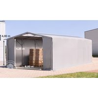TOOLPORT 8x12m Zelthalle, PRIMEtex-Plane, grau, ohne Statik – (80022) TOOLPORT 8x12m Zelthalle, PRIMEtex-Plane, grau, ohne Statik – (80022)