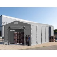 TOOLPORT 8×12 m Lagerzelt, PVC-Plane, grau, mit Bodenrahmen, ohne Statik – (79855) TOOLPORT 8×12 m Lagerzelt, PVC-Plane, grau, mit Bodenrahmen, ohne Statik – (79855)