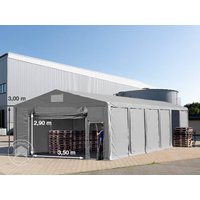 TOOLPORT 8×16 m Lagerzelt, PVC-Plane, grau, mit Bodenrahmen, ohne Statik – (94243) TOOLPORT 8×16 m Lagerzelt, PVC-Plane, grau, mit Bodenrahmen, ohne Statik – (94243)