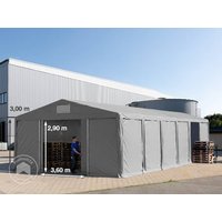 TOOLPORT 8×16 m Lagerzelt, PVC-Plane, grau, mit Bodenrahmen, mit Statik (Erduntergrund) – (94296) TOOLPORT 8×16 m Lagerzelt, PVC-Plane, grau, mit Bodenrahmen, mit Statik (Erduntergrund) – (94296)