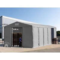 TOOLPORT 8×16 m Lagerzelt, PVC-Plane, grau, mit Bodenrahmen, mit Statik (Erduntergrund) – (94299) TOOLPORT 8×16 m Lagerzelt, PVC-Plane, grau, mit Bodenrahmen, mit Statik (Erduntergrund) – (94299)