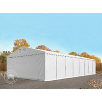 TOOLPORT 8×24 m Lagerzelt, PVC-Plane, weiß, mit Bodenrahmen, ohne Statik – (49236) TOOLPORT 8×24 m Lagerzelt, PVC-Plane, weiß, mit Bodenrahmen, ohne Statik – (49236)