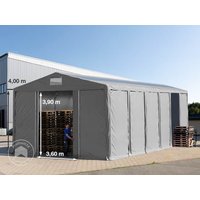 TOOLPORT 8×24 m Lagerzelt, PVC-Plane, grau, mit Bodenrahmen, mit Statik (Erduntergrund) – (94305) TOOLPORT 8×24 m Lagerzelt, PVC-Plane, grau, mit Bodenrahmen, mit Statik (Erduntergrund) – (94305)