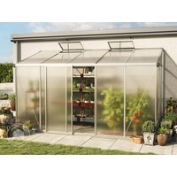 GFP 365 x 147 cm Anlehngewächshaus, Aluminium Natur – (GFPV00287) GFP 365 x 147 cm Anlehngewächshaus, Aluminium Natur – (GFPV00287)
