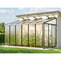 GFP 388 x 194 cm Anlehngewächshaus, pulverbeschichtet, Anthrazit RAL 7016 – (GFPV00750) GFP 388 x 194 cm Anlehngewächshaus, pulverbeschichtet, Anthrazit RAL 7016 – (GFPV00750)