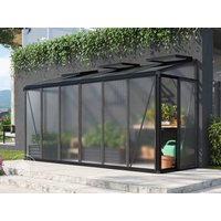 GFP 388 x 132 cm Anlehngewächshaus, pulverbeschichtet, Anthrazit RAL 7016 – (GFPV00755) GFP 388 x 132 cm Anlehngewächshaus, pulverbeschichtet, Anthrazit RAL 7016 – (GFPV00755)