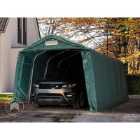 TOOLPORT 3,3x6m Zeltgarage, PVC-Plane, dunkelgrün, mit Statik (Erduntergrund) – (58449) TOOLPORT 3,3x6m Zeltgarage, PVC-Plane, dunkelgrün, mit Statik (Erduntergrund) – (58449)