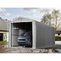 TOOLPORT 4x8m Zeltgarage, PVC-Plane, grau, ohne Statik – (99475) TOOLPORT 4x8m Zeltgarage, PVC-Plane, grau, ohne Statik – (99475)