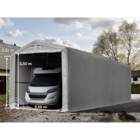 TOOLPORT 4x24m Zeltgarage, PVC-Plane, grau, mit Statik (Betonuntergrund) – (99405) TOOLPORT 4x24m Zeltgarage, PVC-Plane, grau, mit Statik (Betonuntergrund) – (99405)