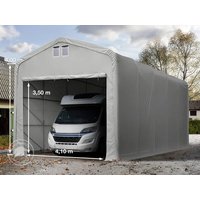 TOOLPORT 5x10m Zeltgarage, PRIMEtex-Plane, grau, mit Statik (Betonuntergrund) – (99421) TOOLPORT 5x10m Zeltgarage, PRIMEtex-Plane, grau, mit Statik (Betonuntergrund) – (99421)