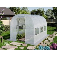 TOOLPORT 2x3m Foliengewächshaus, PE-Plane, weiß – (8940) TOOLPORT 2x3m Foliengewächshaus, PE-Plane, weiß – (8940)