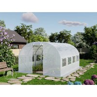 TOOLPORT 3x4m Foliengewächshaus, PE-Plane, weiß – (8941) TOOLPORT 3x4m Foliengewächshaus, PE-Plane, weiß – (8941)