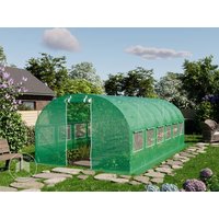 TOOLPORT 3x6m Foliengewächshaus, PE-Plane, grün – (8935) TOOLPORT 3x6m Foliengewächshaus, PE-Plane, grün – (8935)