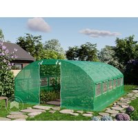 TOOLPORT 4x6m Foliengewächshaus, PE-Plane, grün – (8937) TOOLPORT 4x6m Foliengewächshaus, PE-Plane, grün – (8937)