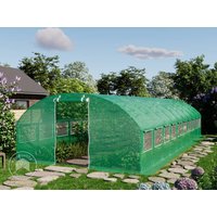 TOOLPORT 4x10m Foliengewächshaus, PE-Plane, grün – (8939) TOOLPORT 4x10m Foliengewächshaus, PE-Plane, grün – (8939)
