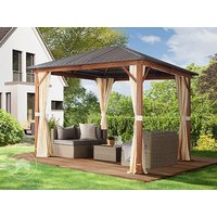 TOOLPORT 3×3 m Hardtop Gartenpavillon, inkl. 4 Seitenteile, champagnerfarben – (300182) TOOLPORT 3×3 m Hardtop Gartenpavillon, inkl. 4 Seitenteile, champagnerfarben – (300182)