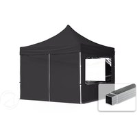 TOOLPORT 3x3m Aluminium Faltpavillon, inkl. 4 Seitenteile, schwarz – (59016) TOOLPORT 3x3m Aluminium Faltpavillon, inkl. 4 Seitenteile, schwarz – (59016)