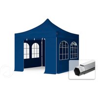 TOOLPORT 3x3m Aluminium Faltpavillon, inkl. 4 Seitenteile, dunkelblau – (600154) TOOLPORT 3x3m Aluminium Faltpavillon, inkl. 4 Seitenteile, dunkelblau – (600154)