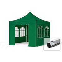 TOOLPORT 3x3m Aluminium Faltpavillon, inkl. 4 Seitenteile, dunkelgrün – (600138) TOOLPORT 3x3m Aluminium Faltpavillon, inkl. 4 Seitenteile, dunkelgrün – (600138)