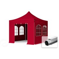 TOOLPORT 3x3m Aluminium Faltpavillon, inkl. 4 Seitenteile, rot – (600153) TOOLPORT 3x3m Aluminium Faltpavillon, inkl. 4 Seitenteile, rot – (600153)