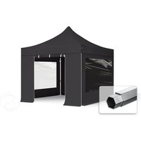 TOOLPORT 3x3m Aluminium Faltpavillon, inkl. 4 Seitenteile, schwarz – (59138) TOOLPORT 3x3m Aluminium Faltpavillon, inkl. 4 Seitenteile, schwarz – (59138)