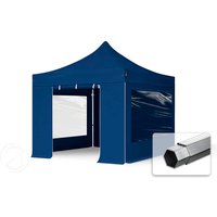 TOOLPORT 3x3m Aluminium Faltpavillon, inkl. 4 Seitenteile, dunkelblau – (600156) TOOLPORT 3x3m Aluminium Faltpavillon, inkl. 4 Seitenteile, dunkelblau – (600156)