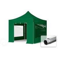 TOOLPORT 3x3m Aluminium Faltpavillon, inkl. 4 Seitenteile, dunkelgrün – (600145) TOOLPORT 3x3m Aluminium Faltpavillon, inkl. 4 Seitenteile, dunkelgrün – (600145)