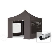 TOOLPORT 3x3m Aluminium Faltpavillon, inkl. 4 Seitenteile, dunkelgrau – (600150) TOOLPORT 3x3m Aluminium Faltpavillon, inkl. 4 Seitenteile, dunkelgrau – (600150)