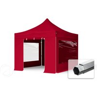 TOOLPORT 3x3m Aluminium Faltpavillon, inkl. 4 Seitenteile, rot – (600155) TOOLPORT 3x3m Aluminium Faltpavillon, inkl. 4 Seitenteile, rot – (600155)